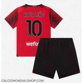 Maglie da calcio AC Milan Rafael Leao #10 Prima Maglia Bambino 2023-24 Manica Corta (+ Pantaloni corti)
